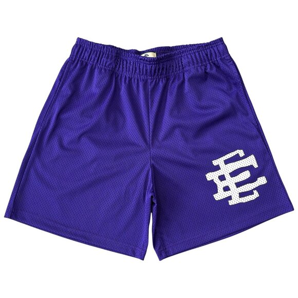 Eric Emanuel EE x Akimbo Tyrrell Winston Shorts Purple White - Picture 1 of 3
